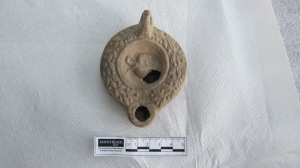 Roman mouse lamp at Manchester Museum (accession number 40647).